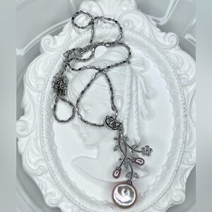 Handmade Freshwater HQ Coin Pearl Flower 🌺 Detachable Pendant Necklace